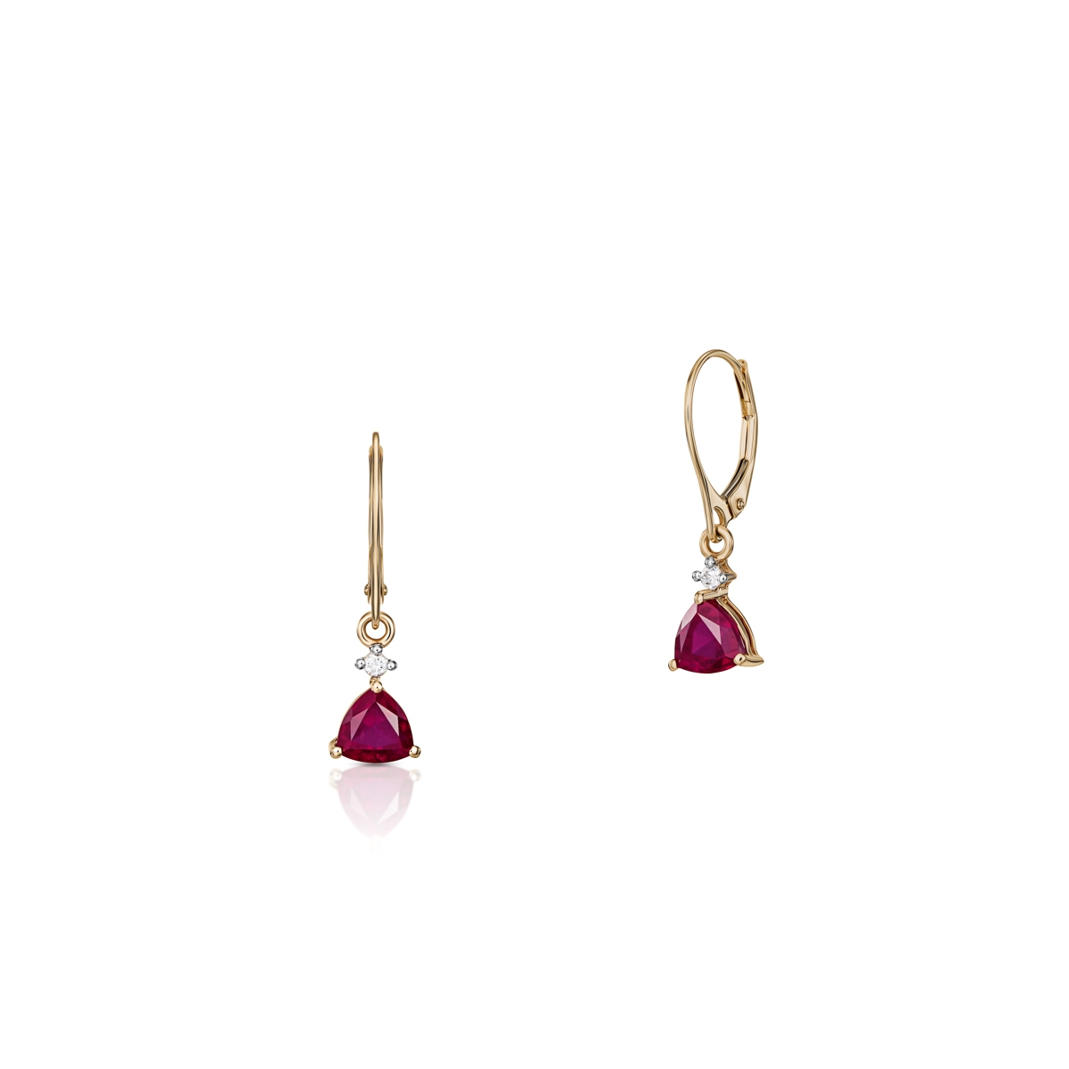 W.KRUK Kolczyki z rubinem