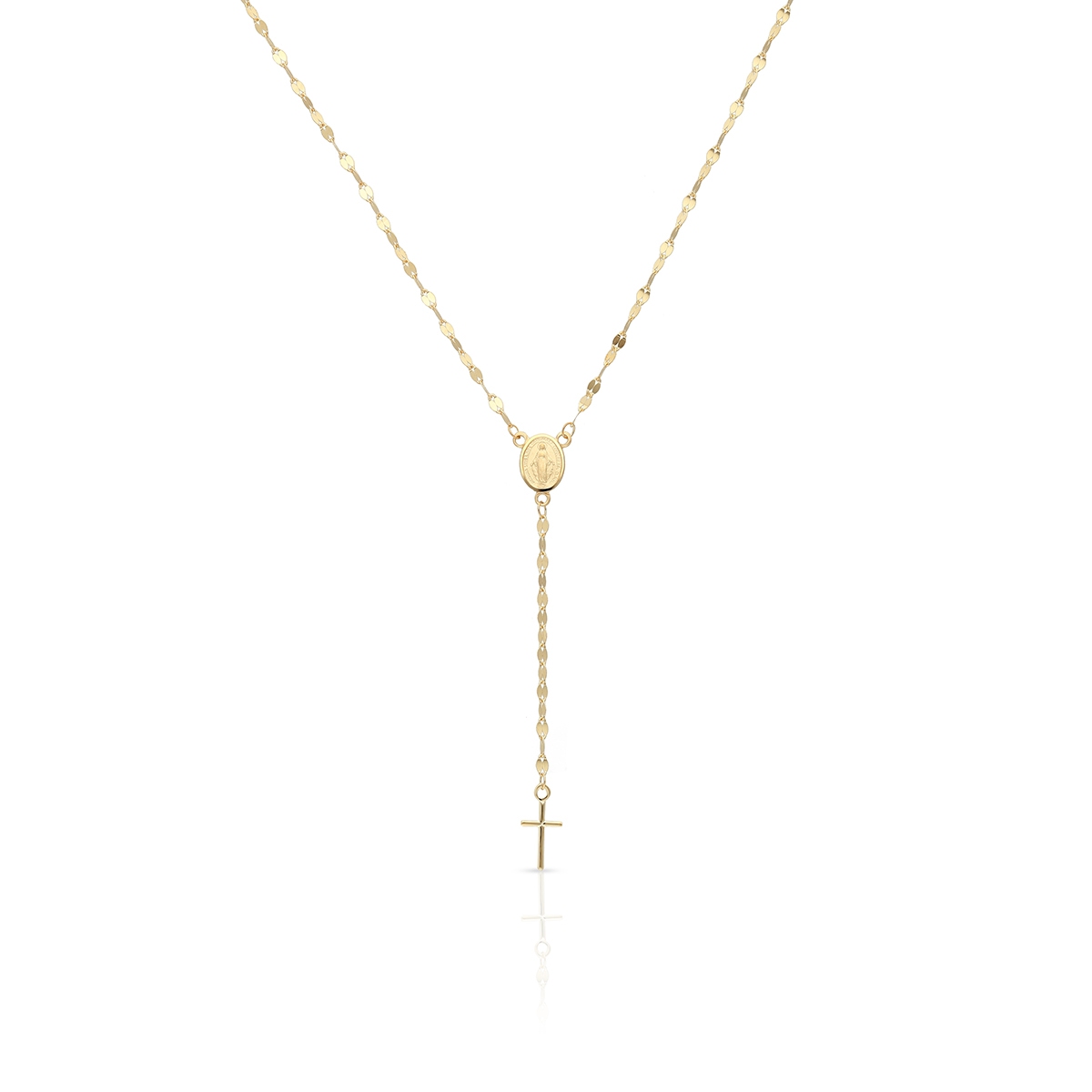 W.KRUK Naszyjnik złoty krawatka z krzyżykiem