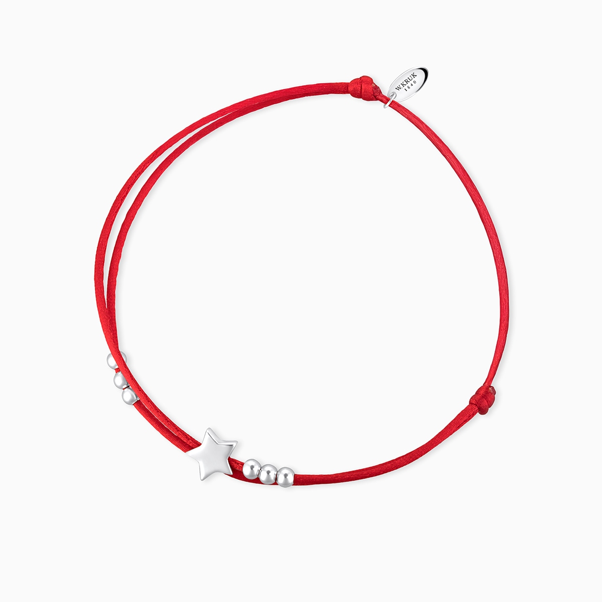 W.KRUK Bransoleta na czerwonym sznurku