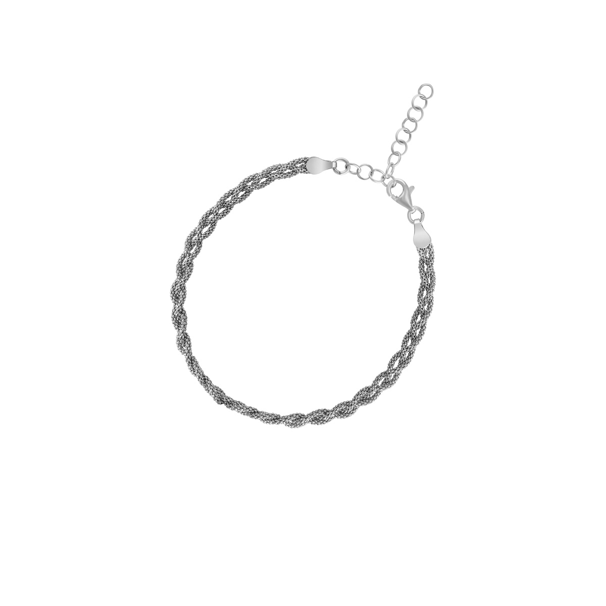 W.KRUK Bransoleta srebrna przeplatana