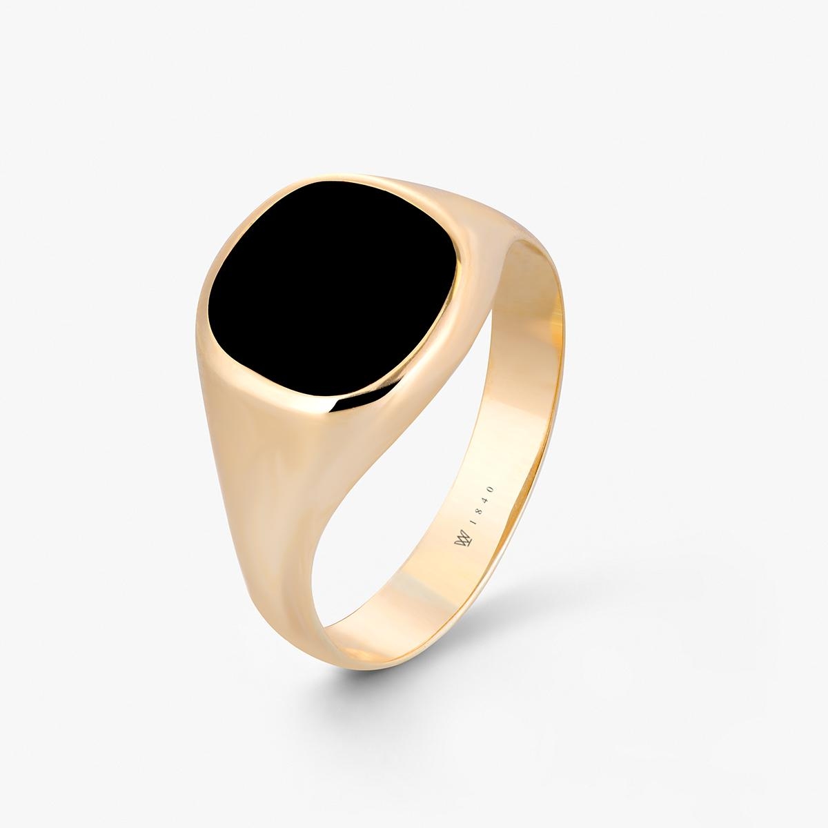 W.KRUK Sygnet złoty z onyksem