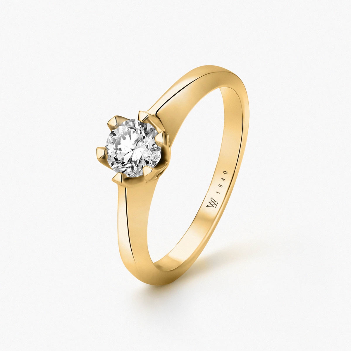 W.KRUK Pierścionek zaręczynowy złoty Jedyny