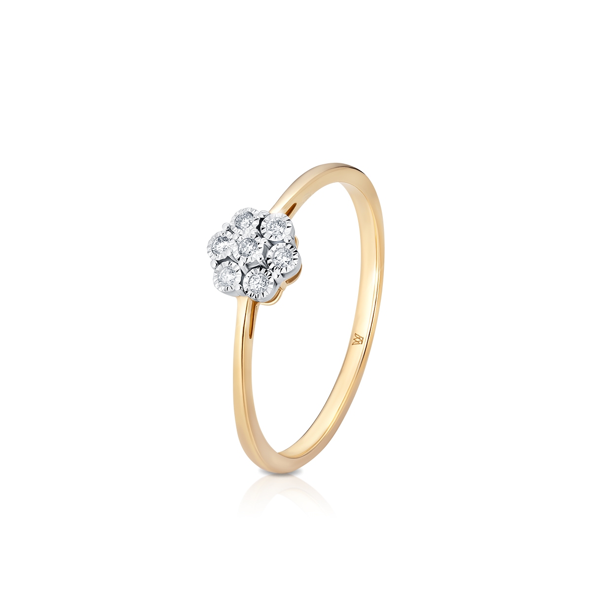 W.KRUK Pierścionek złoty z diamentami