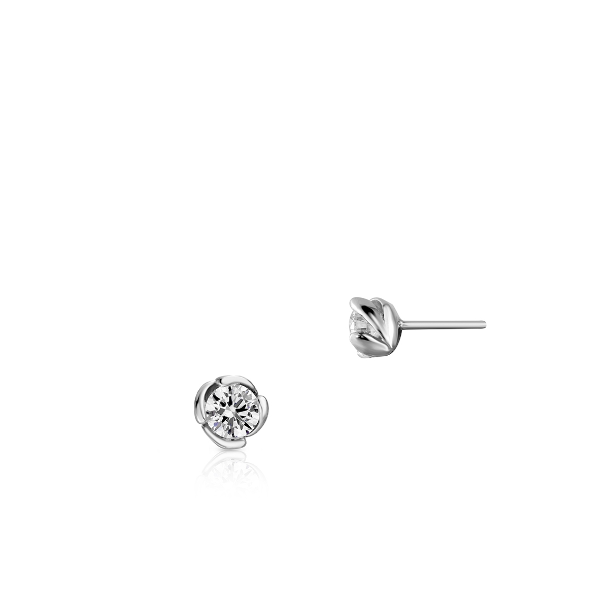 W.KRUK Kolczyki srebrne z cyrkonią