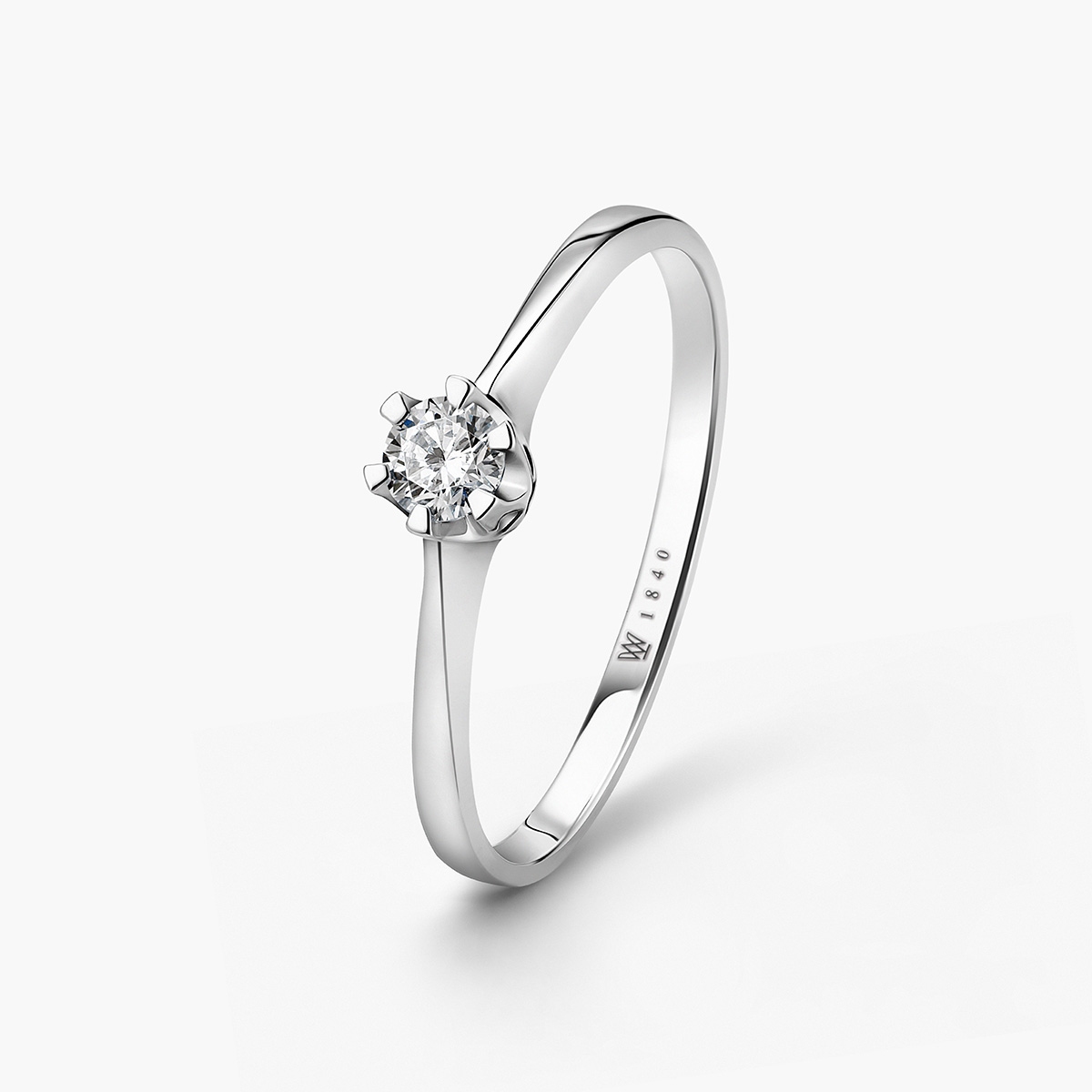W.KRUK Pierścionek zaręczynowy złoty Jedyny