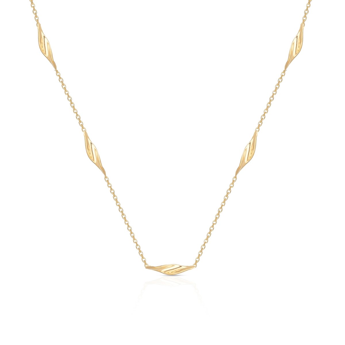 W.KRUK Naszyjnik złoty z motywem liści