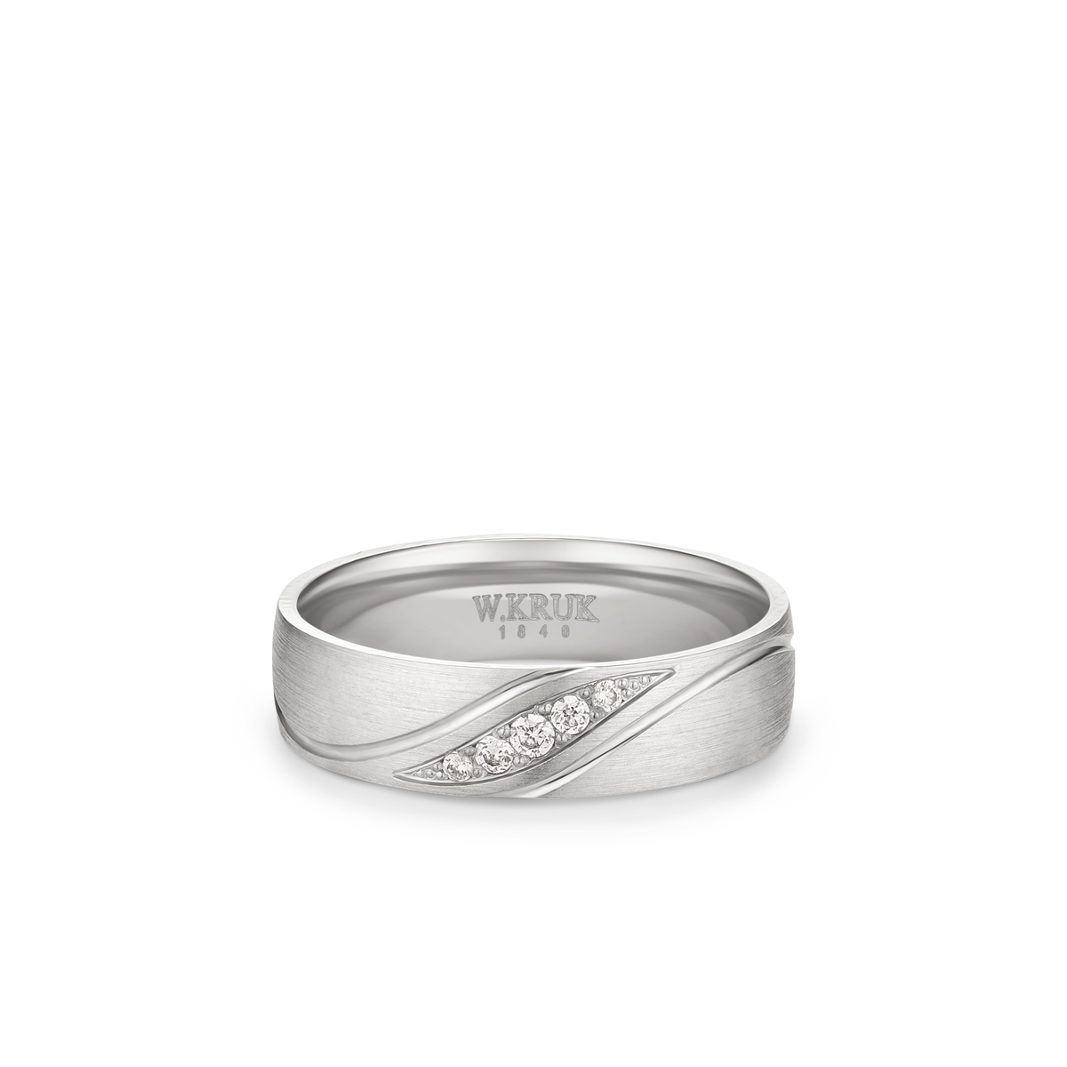 W.KRUK Obrączka złota z brylantami BOLLETA