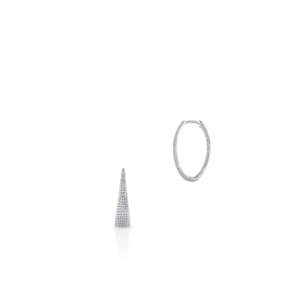 W.KRUK Kolczyki mosiężne z cyrkoniami