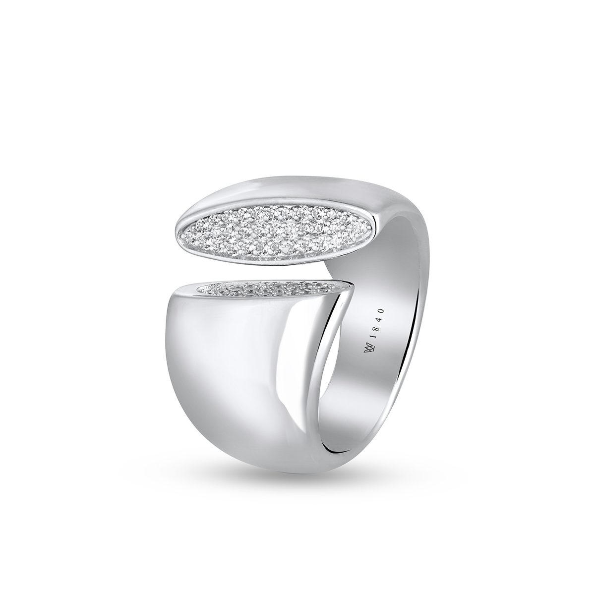 W.KRUK Pierścionek srebrny z cyrkoniami