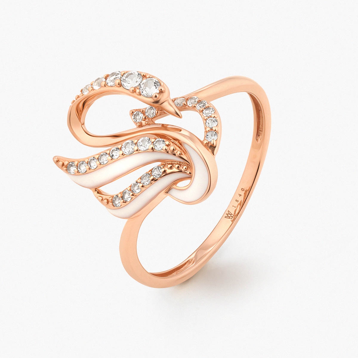 W.KRUK Pierścionek złoty Balerina