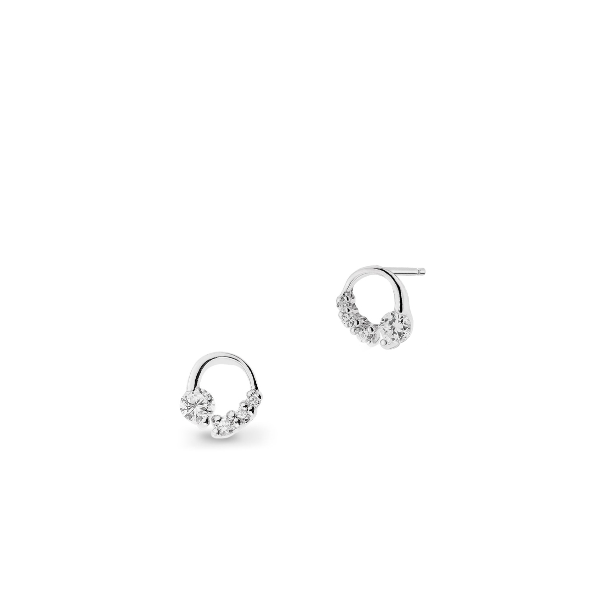 W.KRUK Kolczyki srebrne z cyrkoniami