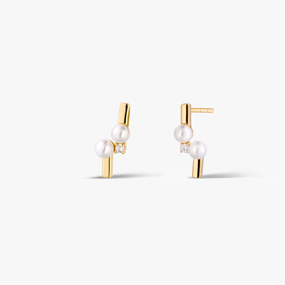 W.KRUK Kolczyki srebrne z perłami