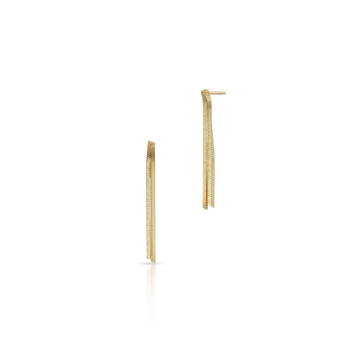 W.KRUK Kolczyki srebrne pozłacane wstążki