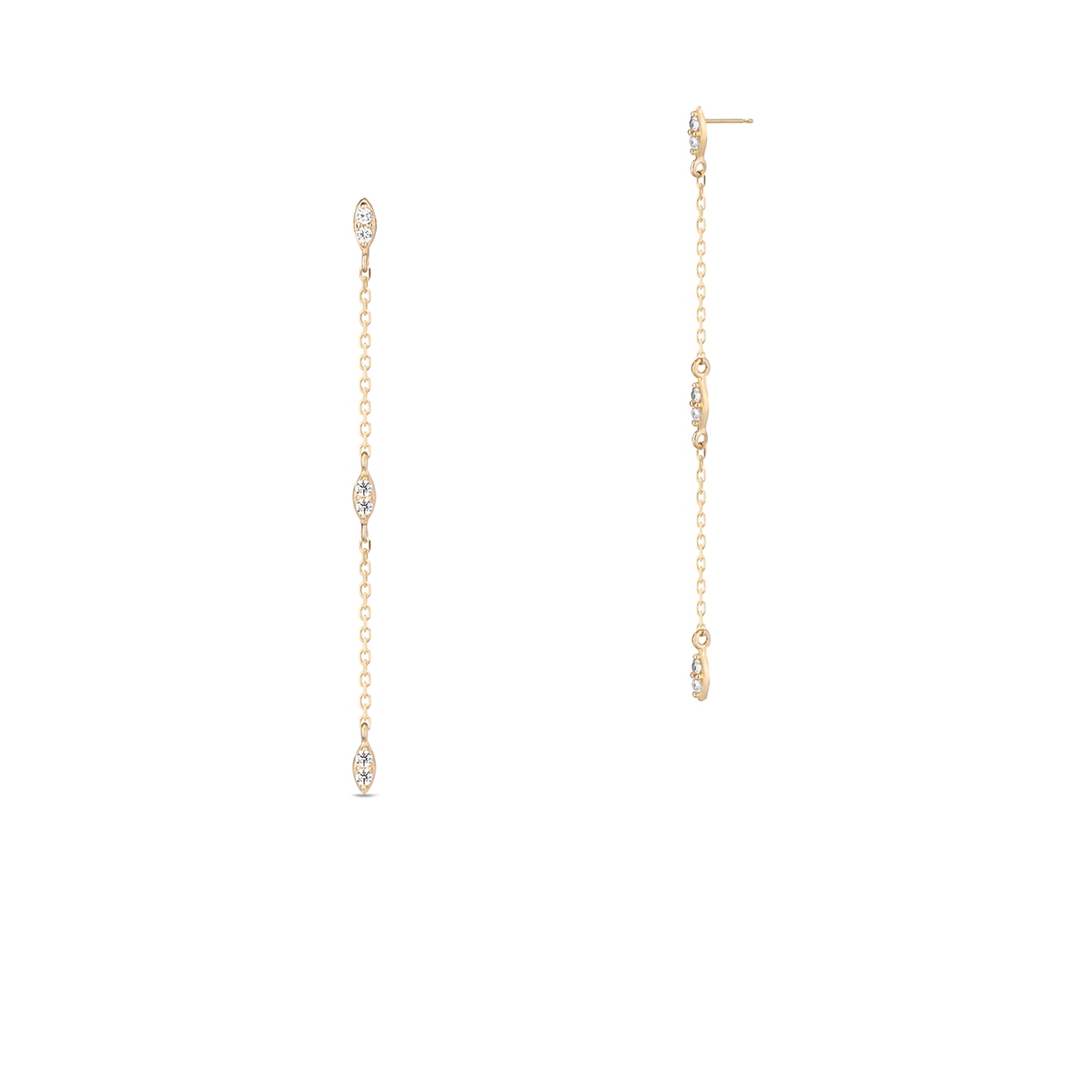 W.KRUK Kolczyki złote z cyrkoniami Ceremonials