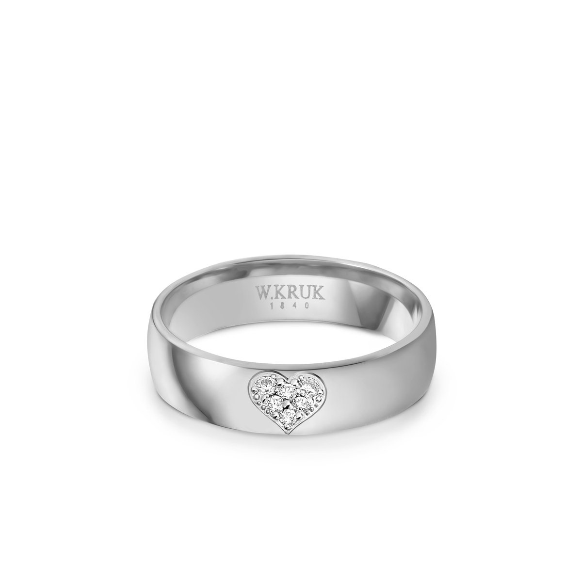W.KRUK Obrączka złota z brylantami LOVE