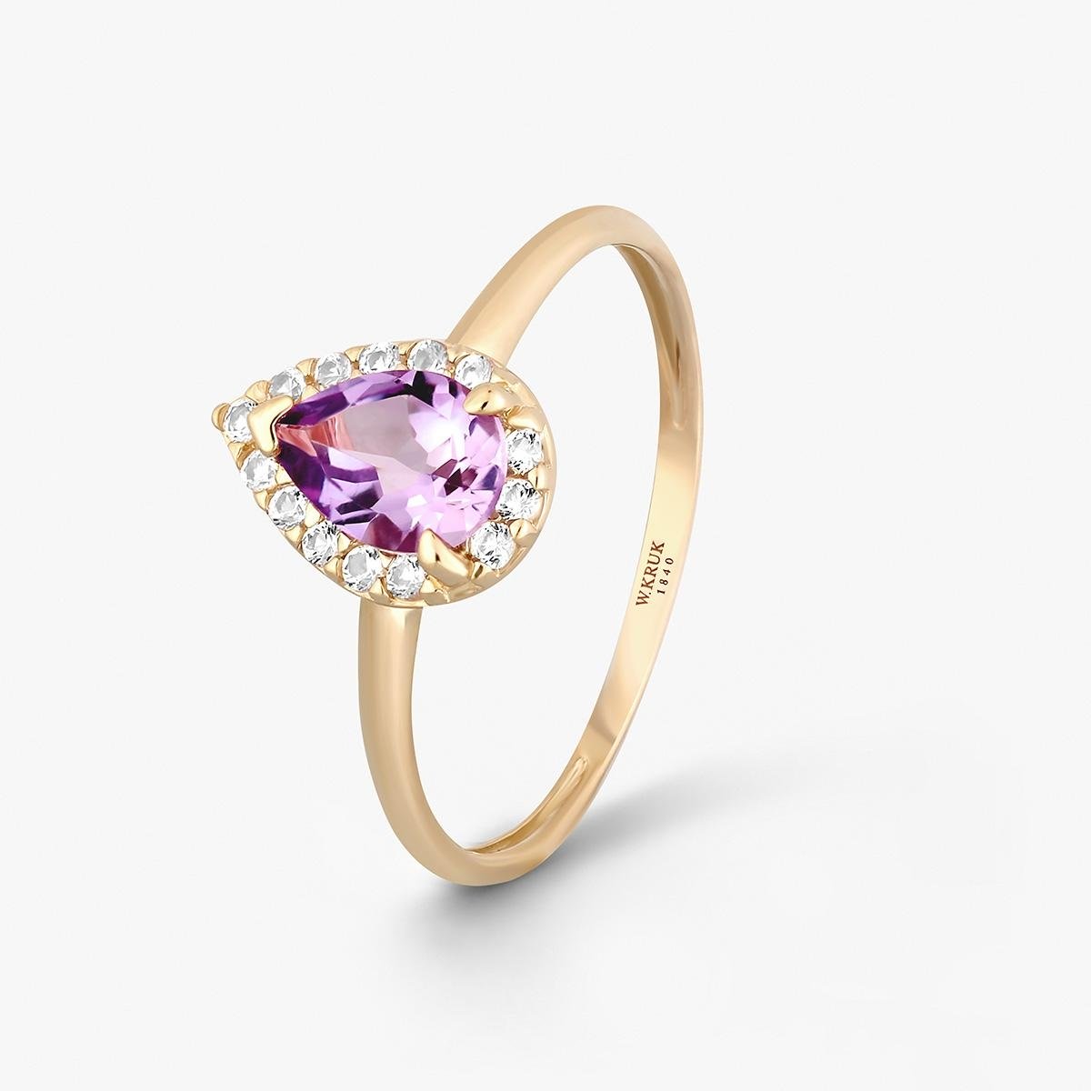 W.KRUK Pierścionek złoty Maria Antonina