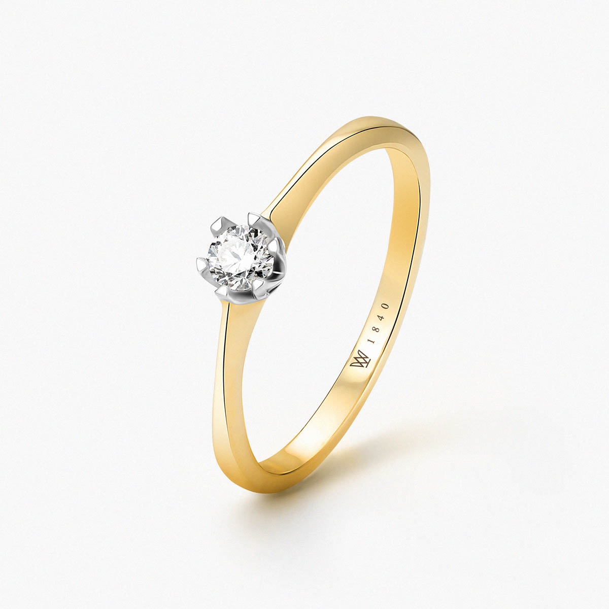 W.KRUK Pierścionek zaręczynowy złoty Jedyny