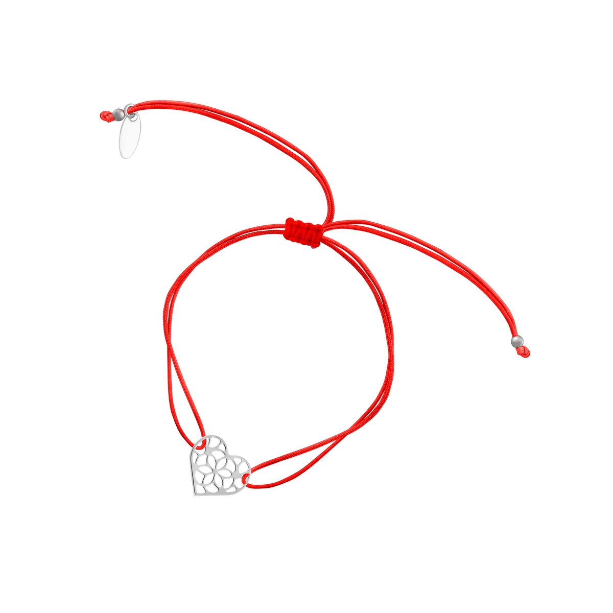 W.KRUK Bransoleta srebrna z ażurowym sercem