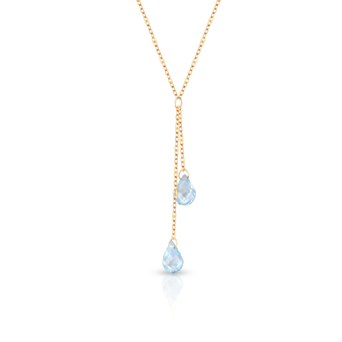 W.KRUK Naszyjnik złoty z topazami