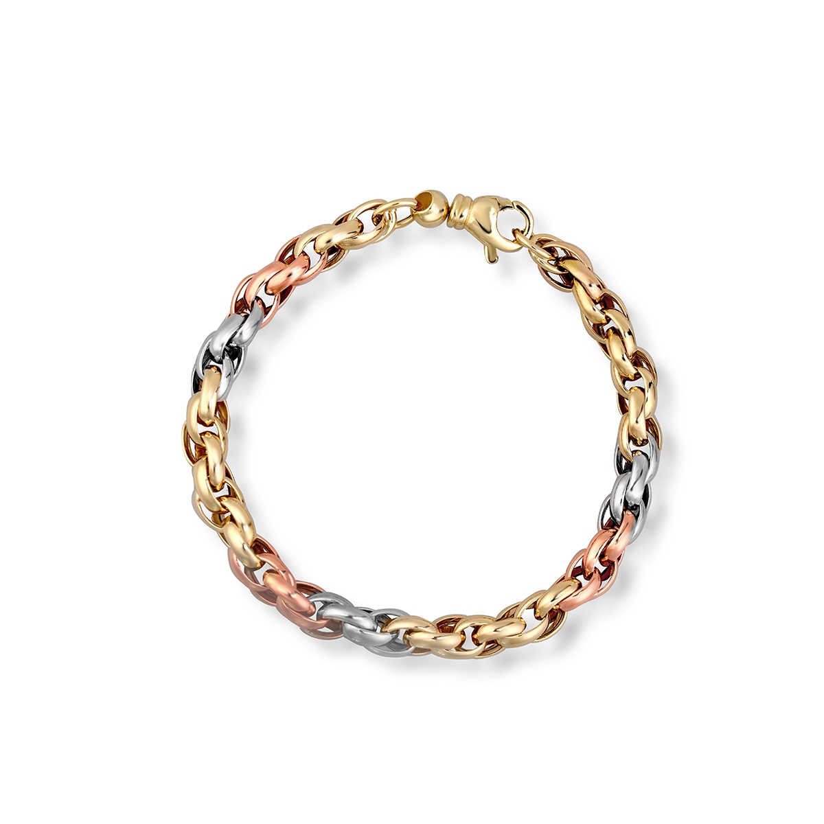 W.KRUK Bransoleta złota tricolor