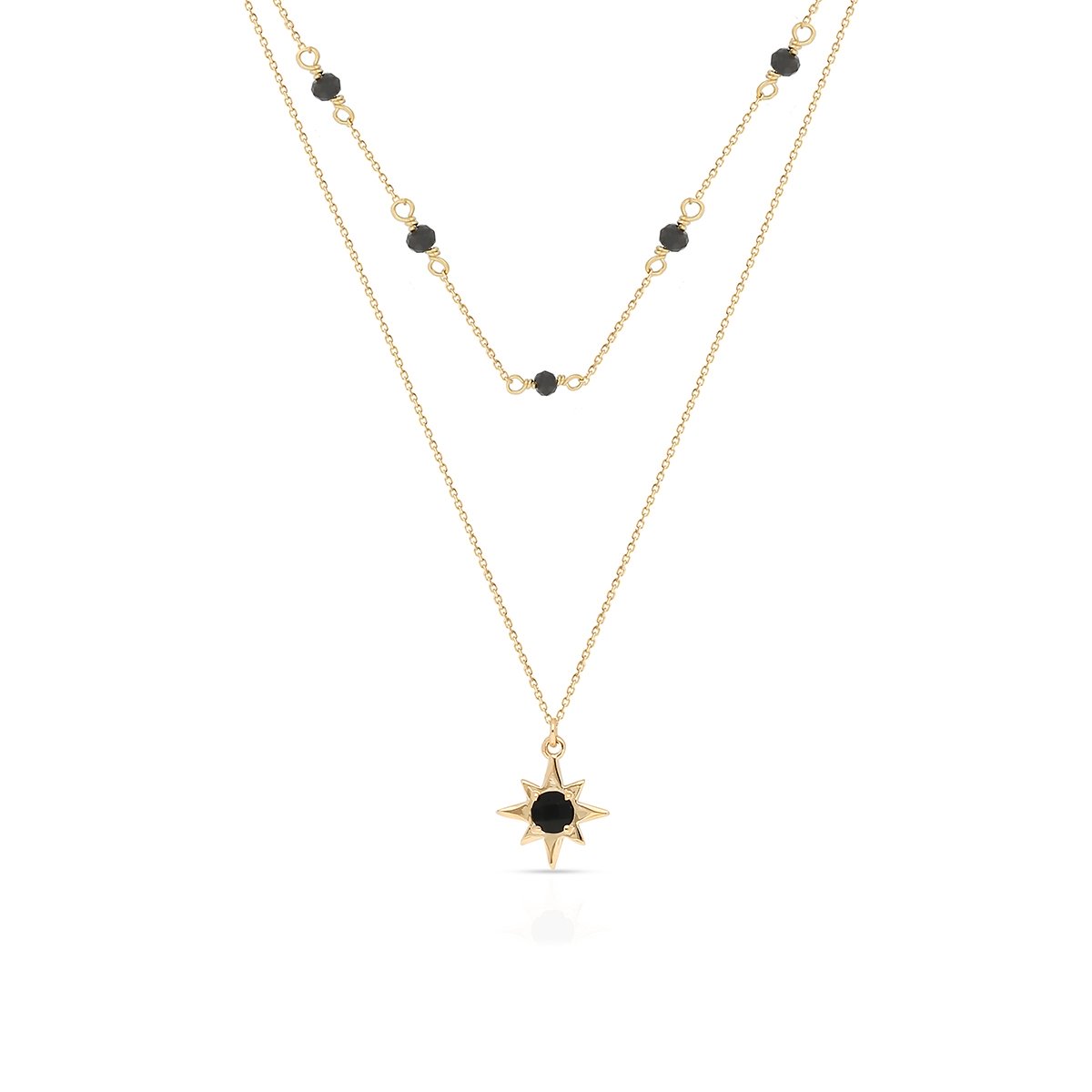 W.KRUK Naszyjnik złoty z cyrkoniami