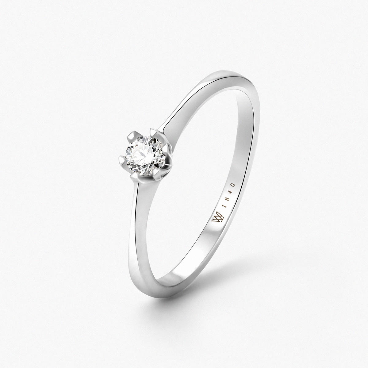 W.KRUK Pierścionek zaręczynowy złoty Jedyny