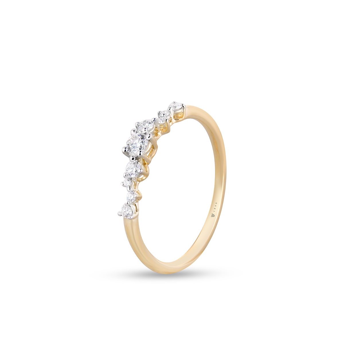 W.KRUK Pierścionek złoty z diamentami Galaktyka