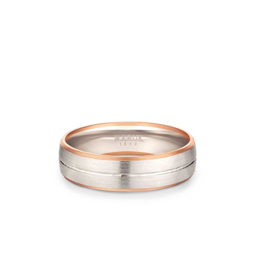 W.KRUK - Obrączka ślubna złota ROSSA męska