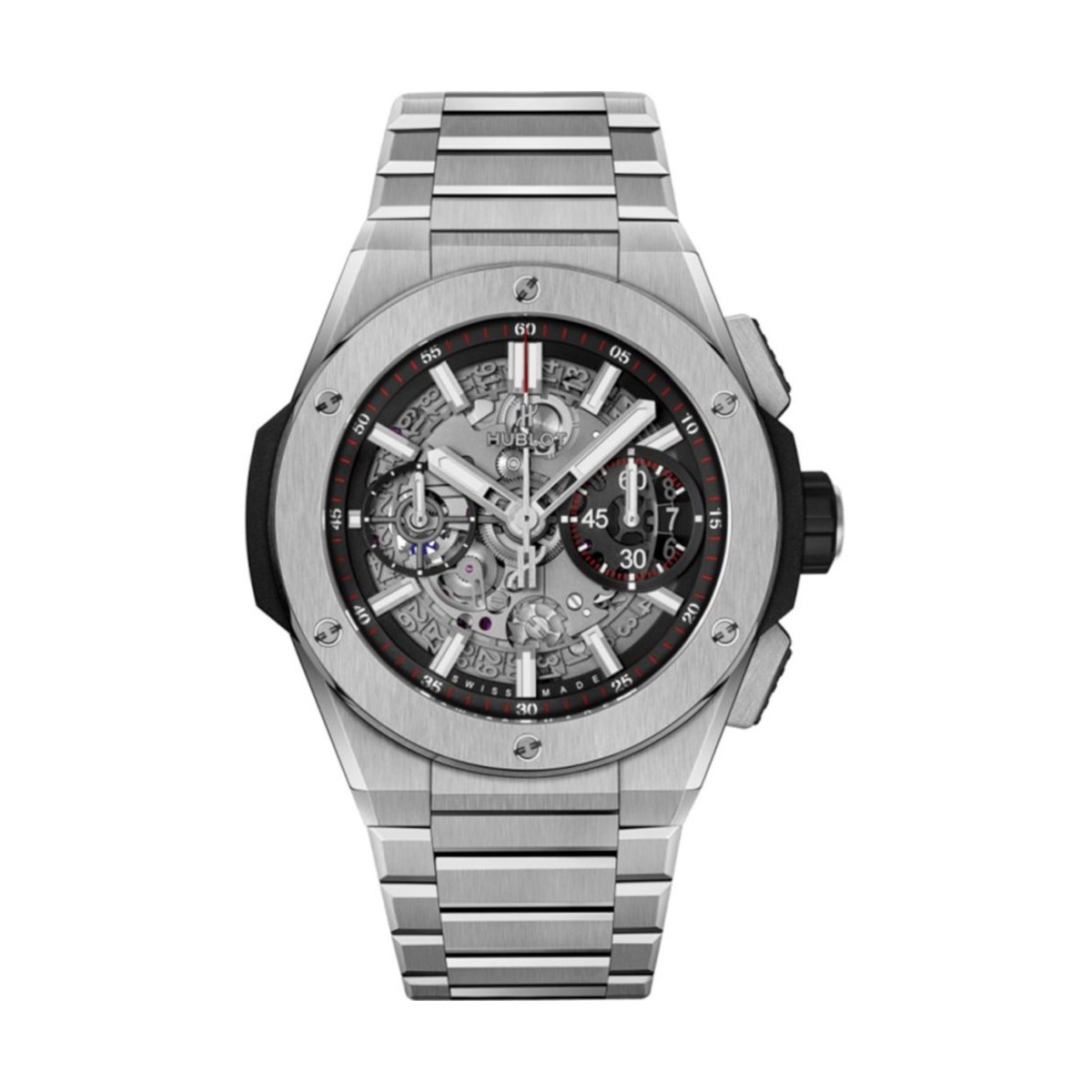 W.KRUK ZEGAREK HUBLOT BIG BANG INTEGRATED TITANIUM CHRONOGRAPH