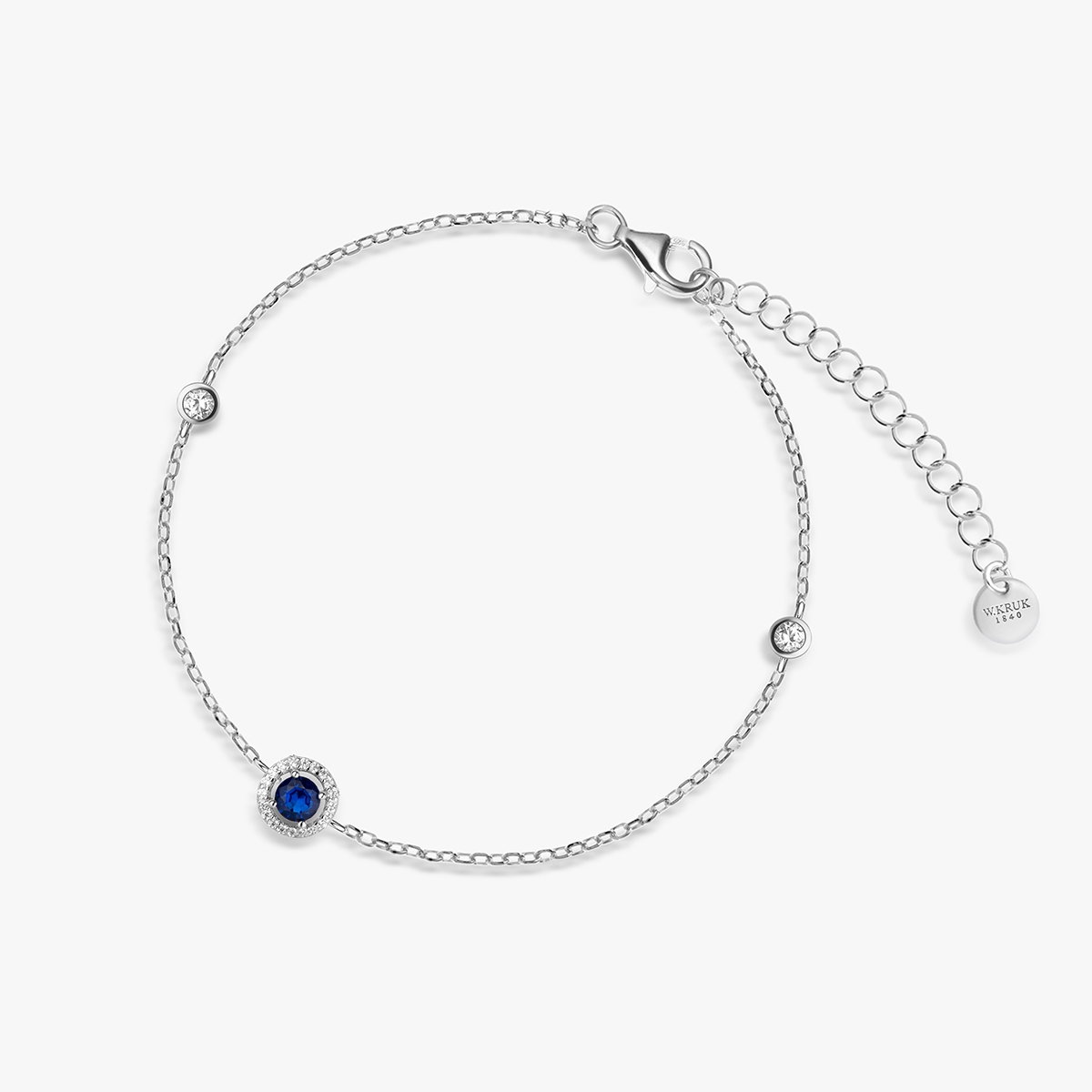 W.KRUK Bransoleta srebrna z cyrkoniami