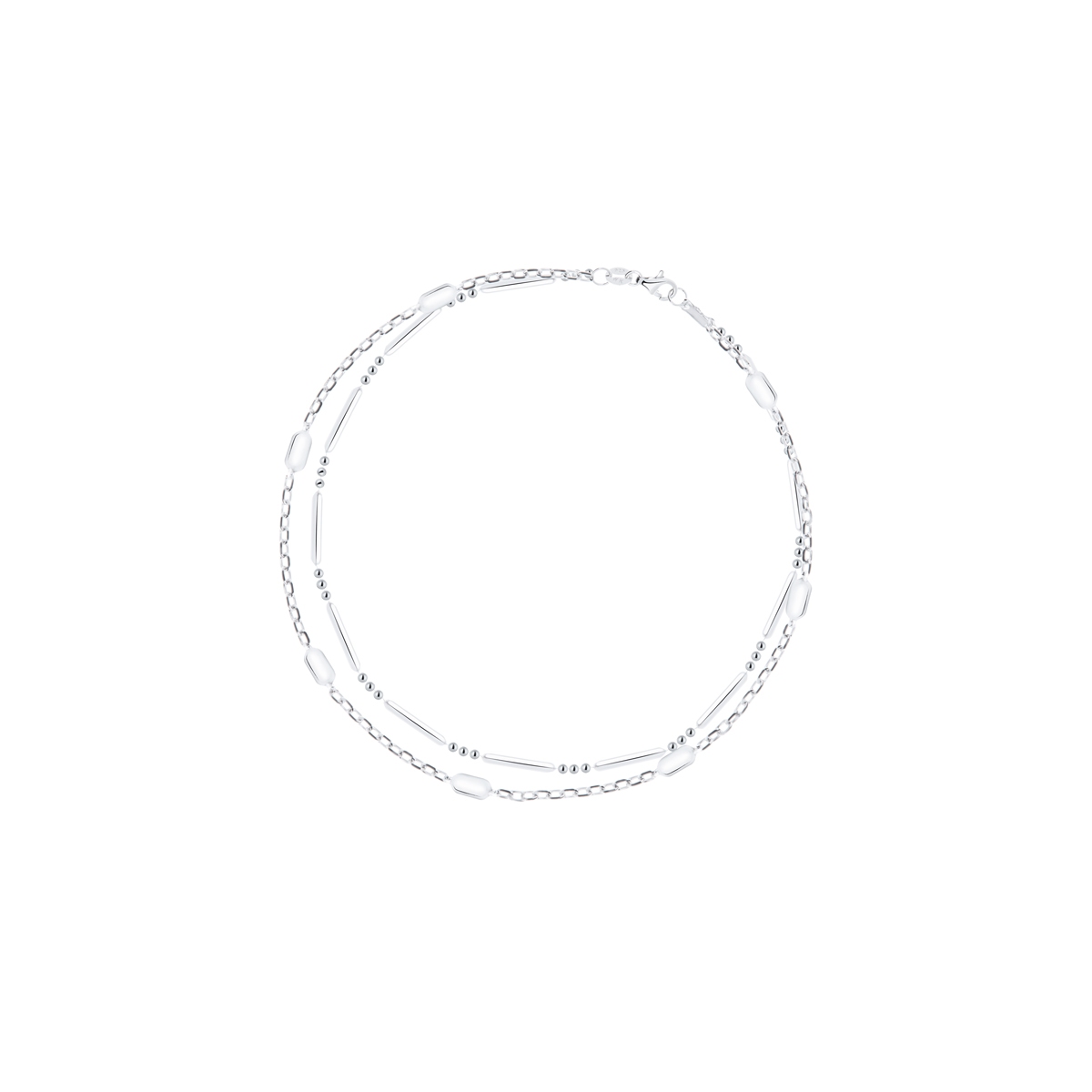 W.KRUK Bransoletka srebrna podwójna