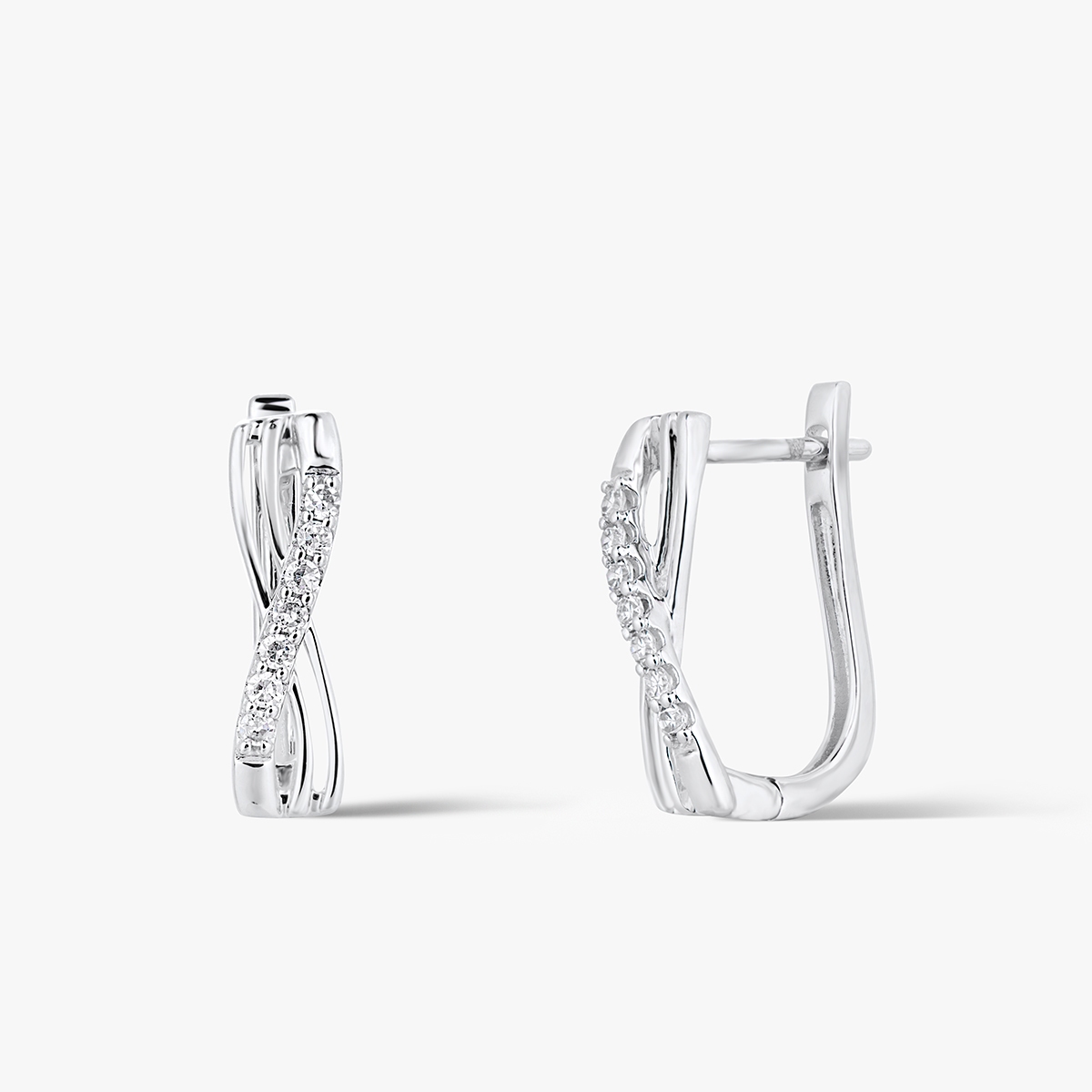 W.KRUK Kolczyki złote z diamentami