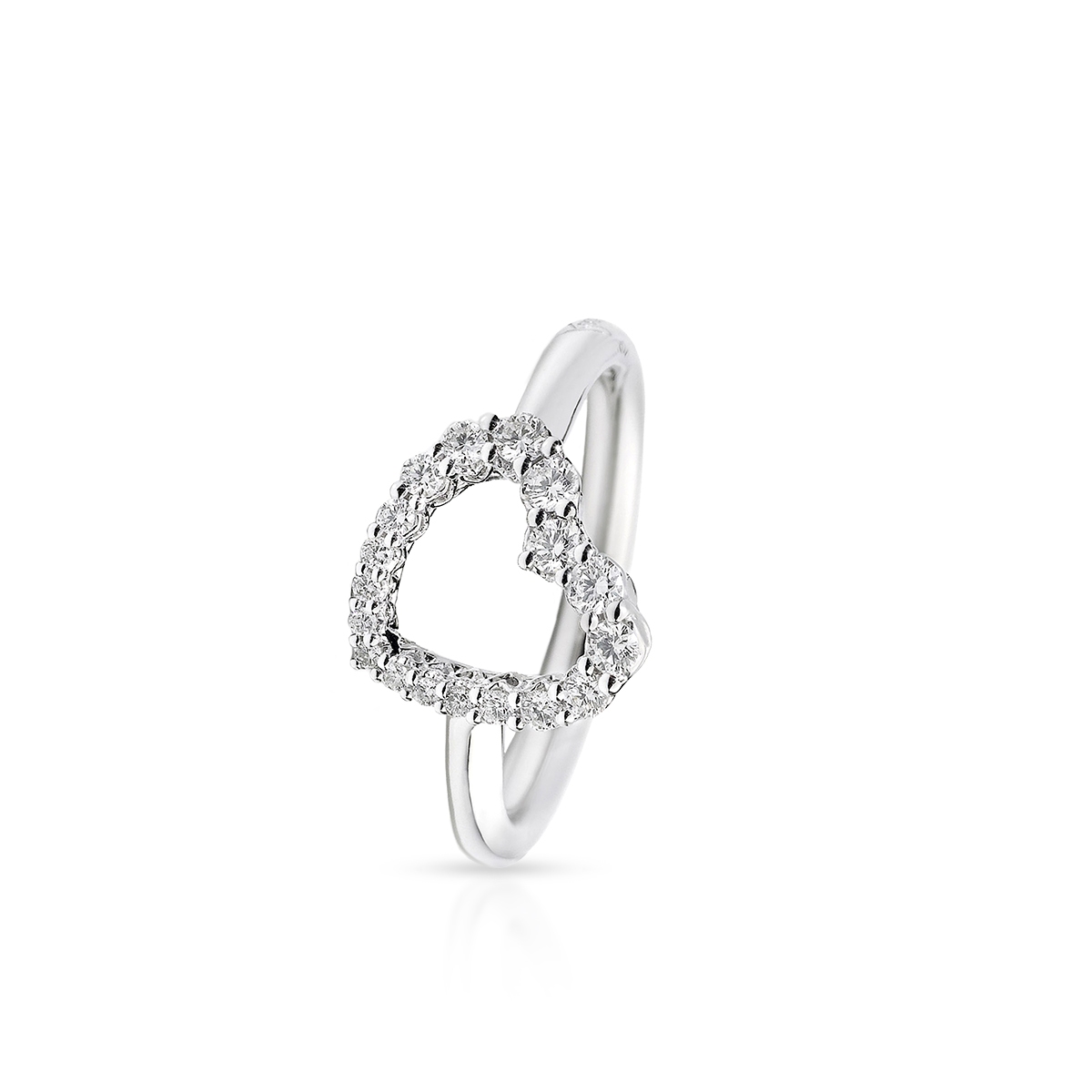 W.KRUK Pierścionek białe złoto RECARLO