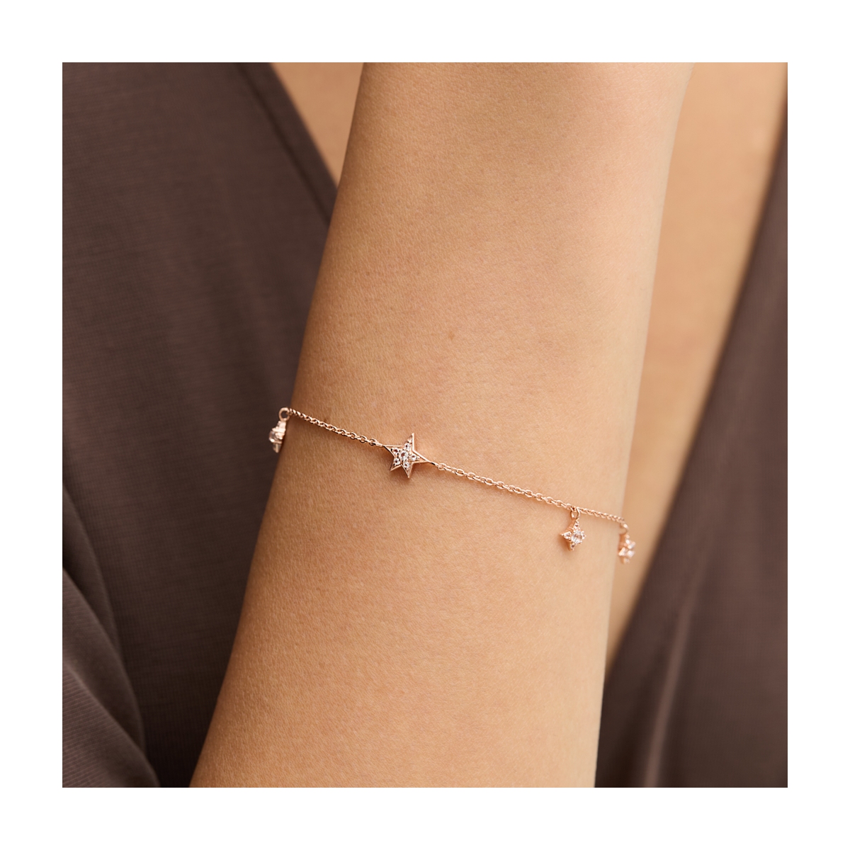 W.KRUK Bransoleta złota Follow