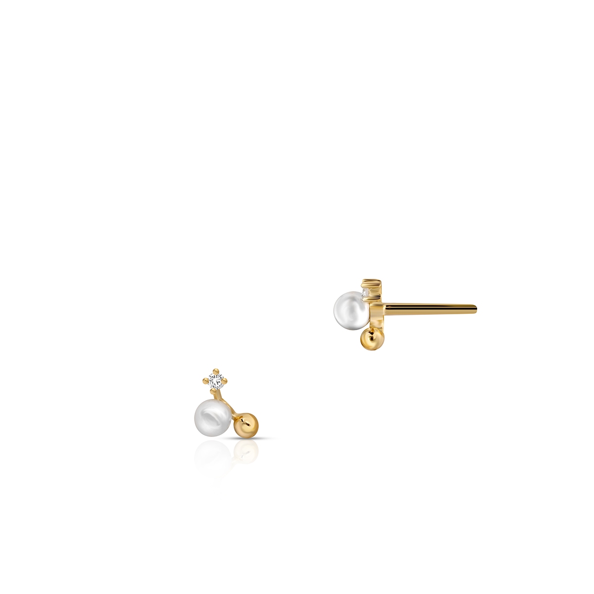 W.KRUK Kolczyki srebrne pozłacane