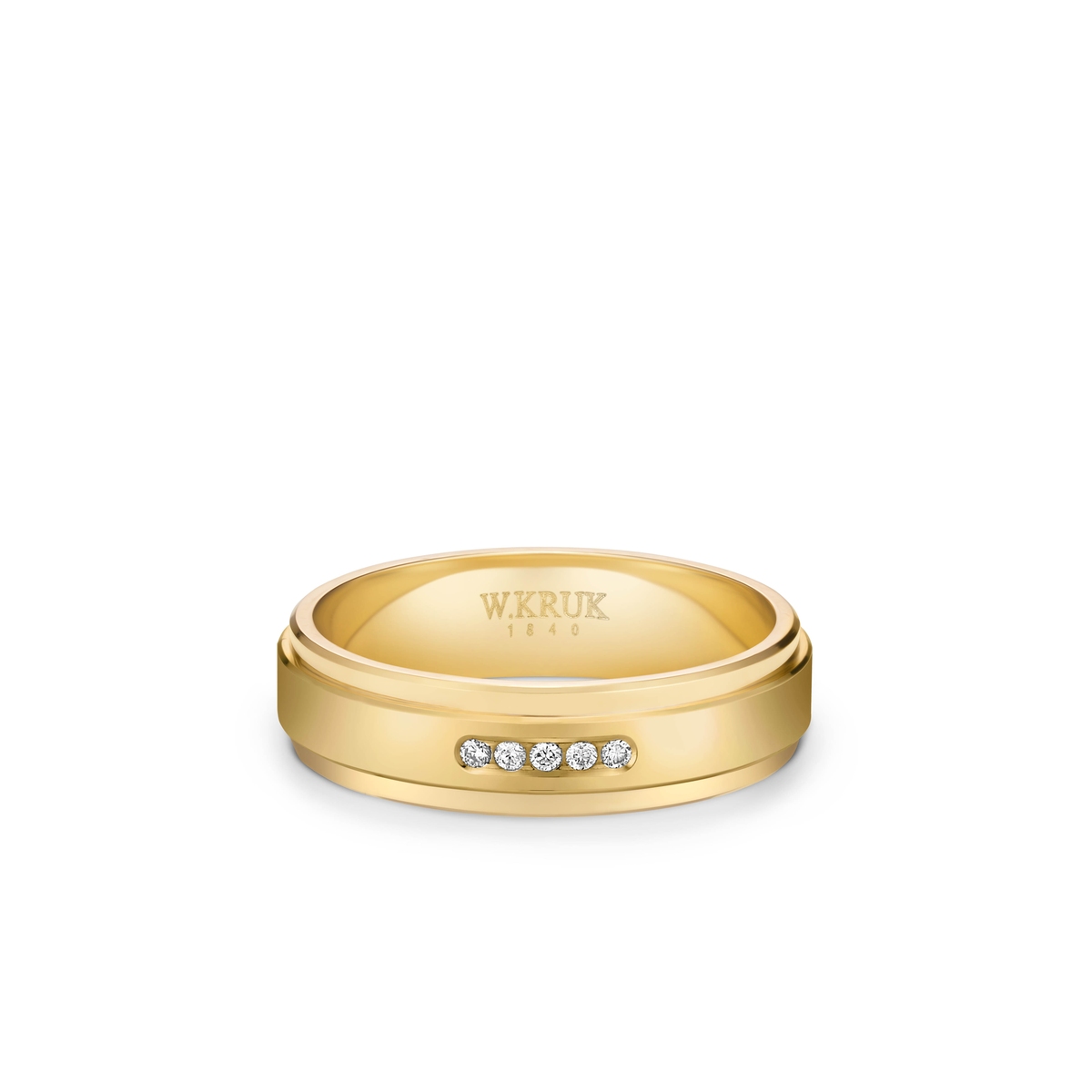 W.KRUK Obrączka złota z brylantami TOTUS