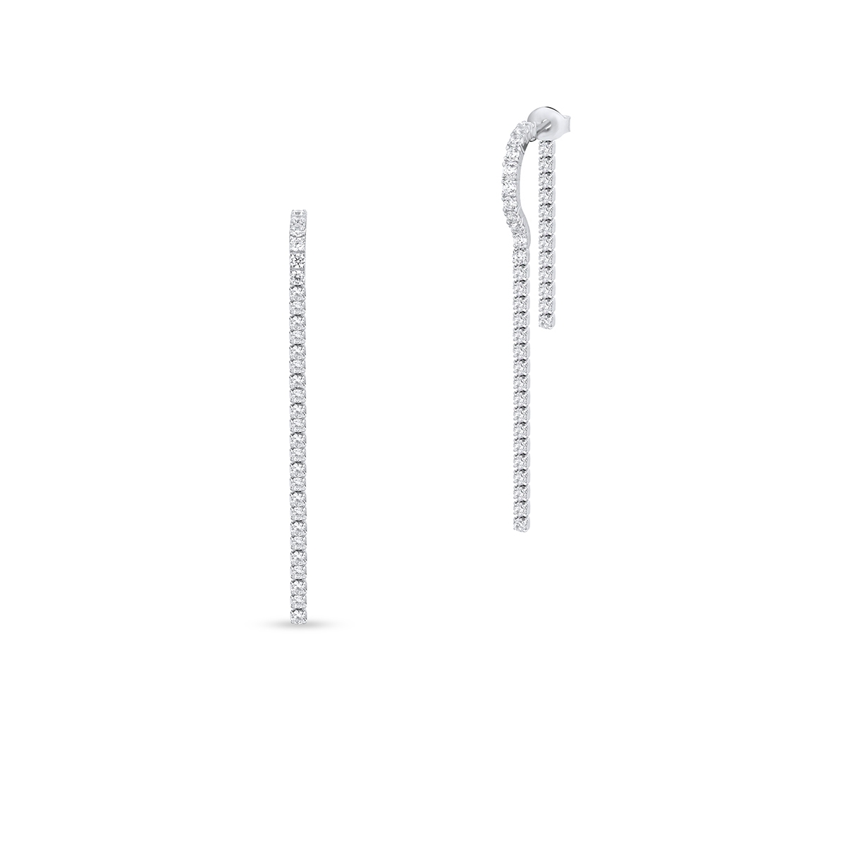 W.KRUK Kolczyki srebrne z cyrkoniami