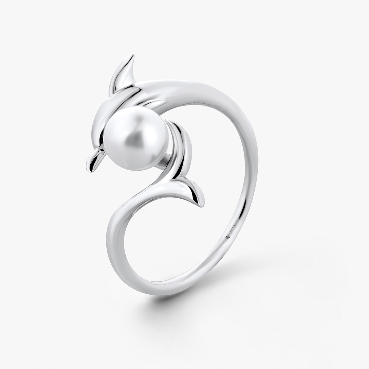 W.KRUK Pierścionek srebrny z perłą