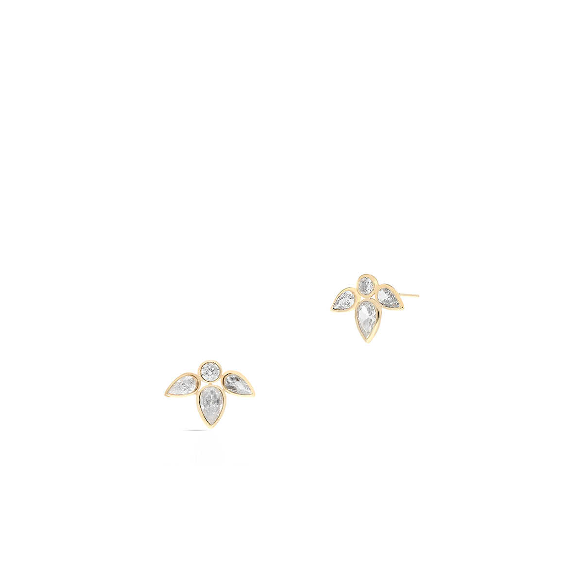 W.KRUK - Kolczyki złote z cyrkoniami