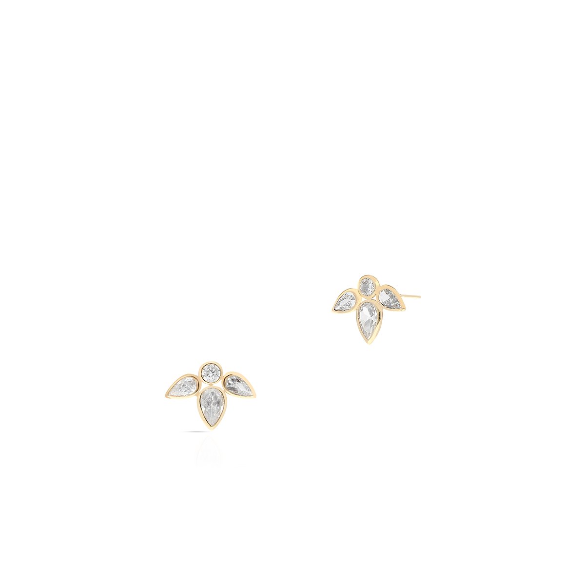 W.KRUK - Kolczyki złote z cyrkoniami