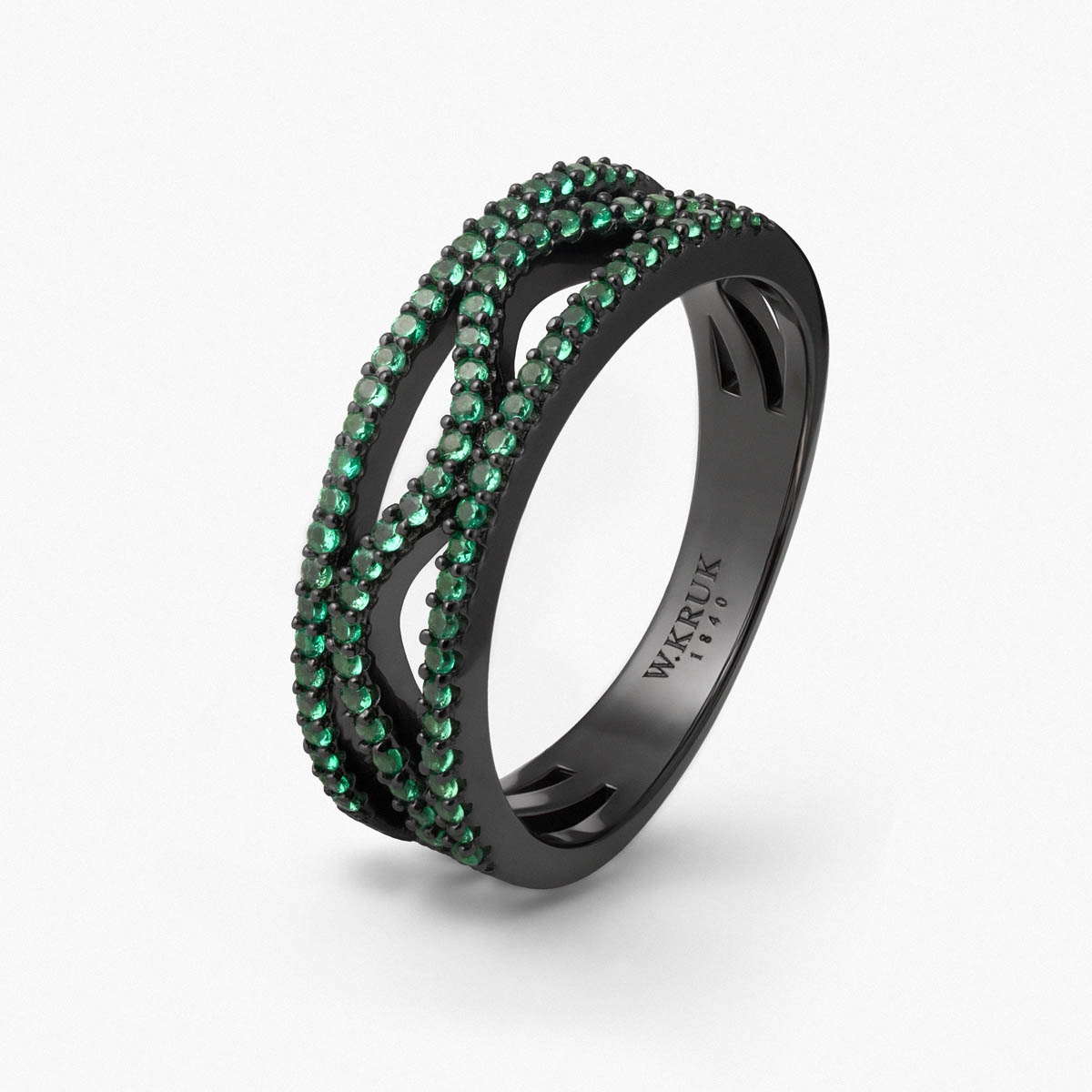 W.KRUK Pierścionek srebrny Meteory