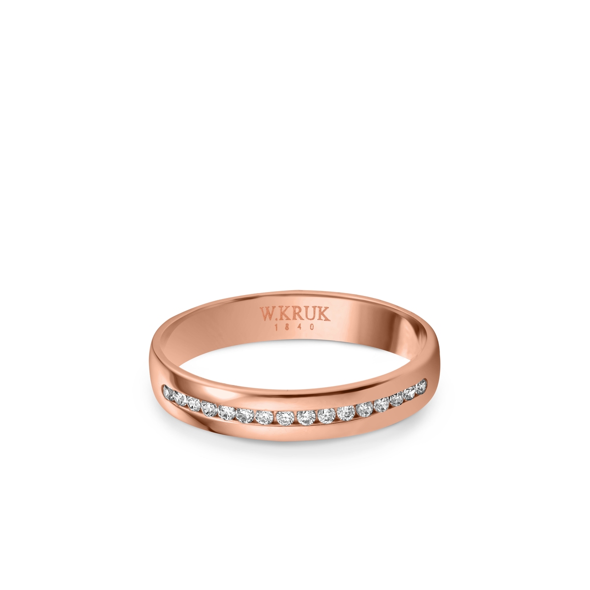 W.KRUK Obrączka złota z brylantami SPERANZA