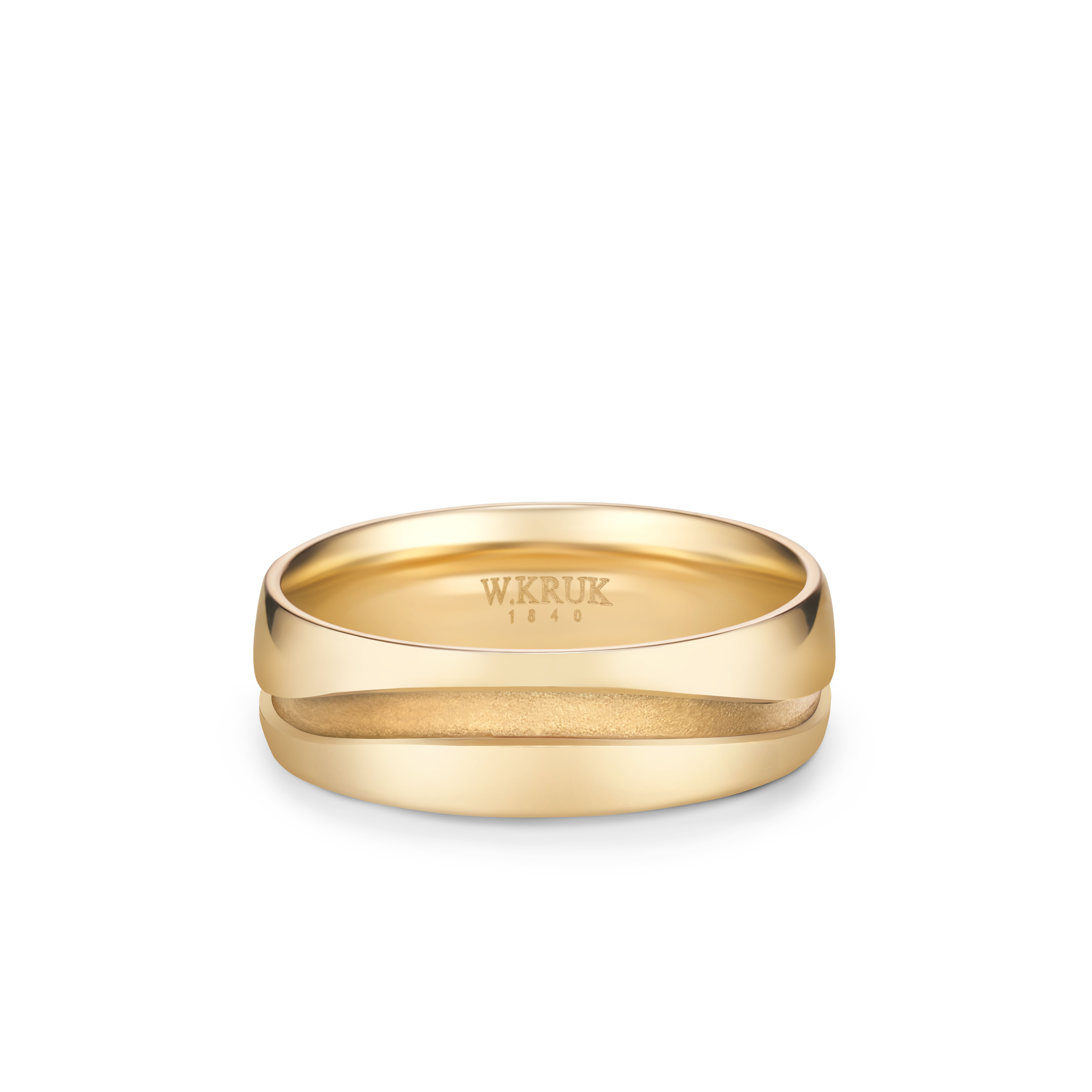 W.KRUK - Obrączka ślubna złota Sperare męska