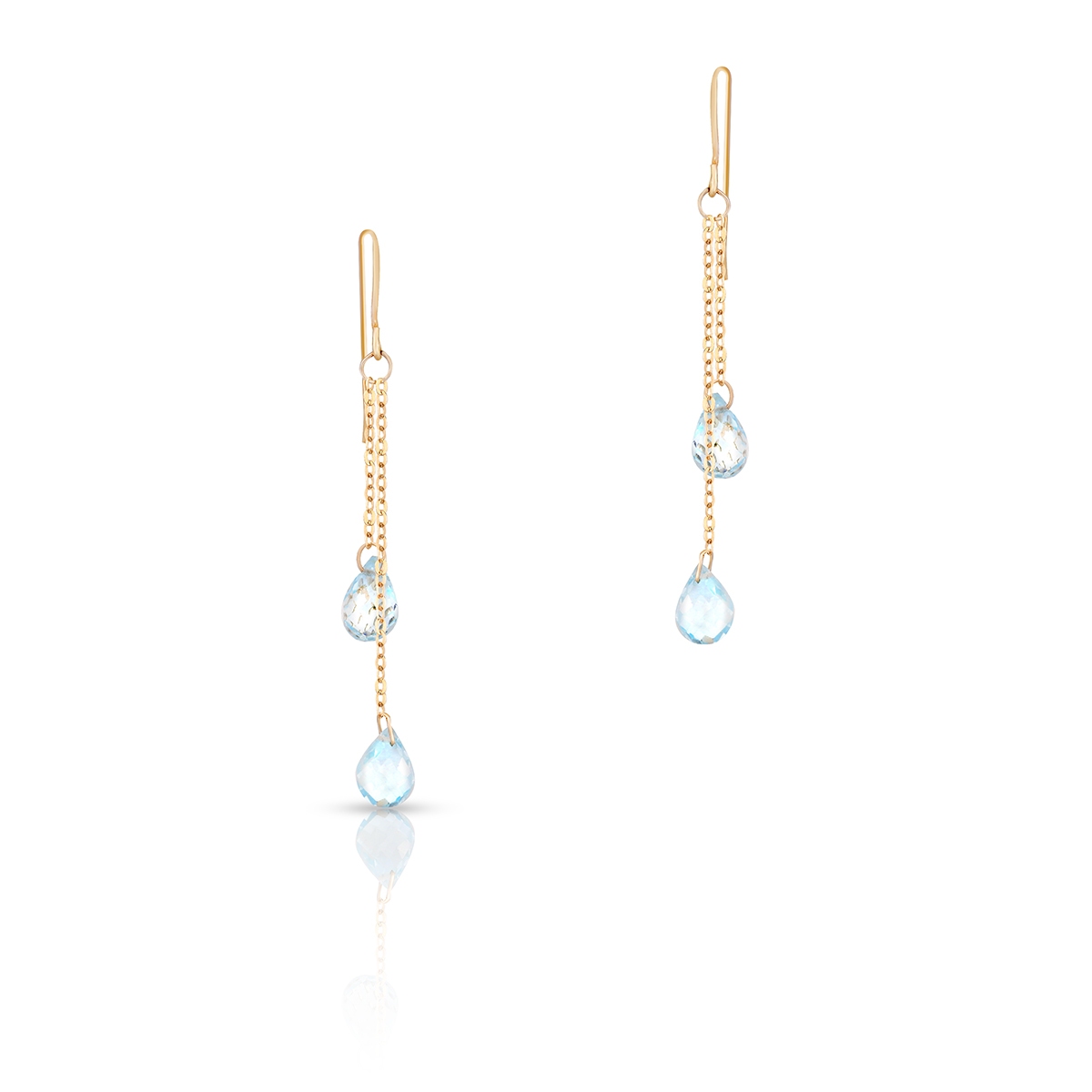 W.KRUK Kolczyki złote z topazami