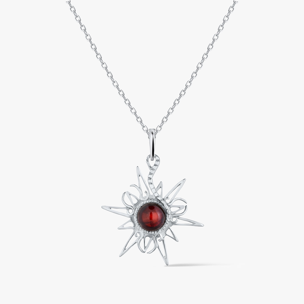 W.KRUK Wisiorek srebrny z bursztynem