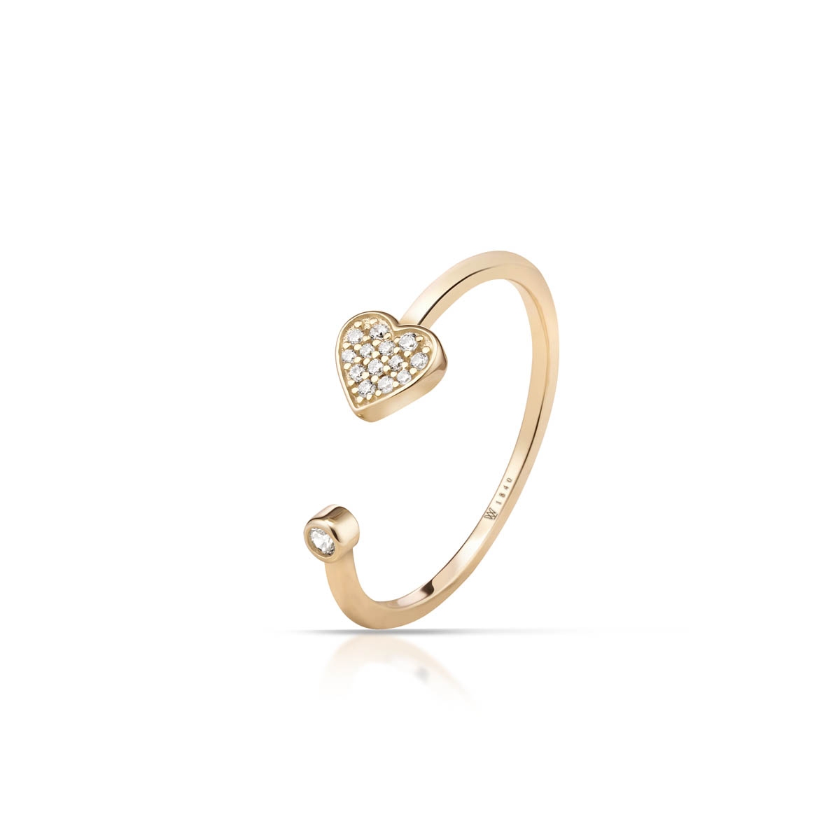 W.KRUK Pierścionek srebrny pozłacany W.KRUK