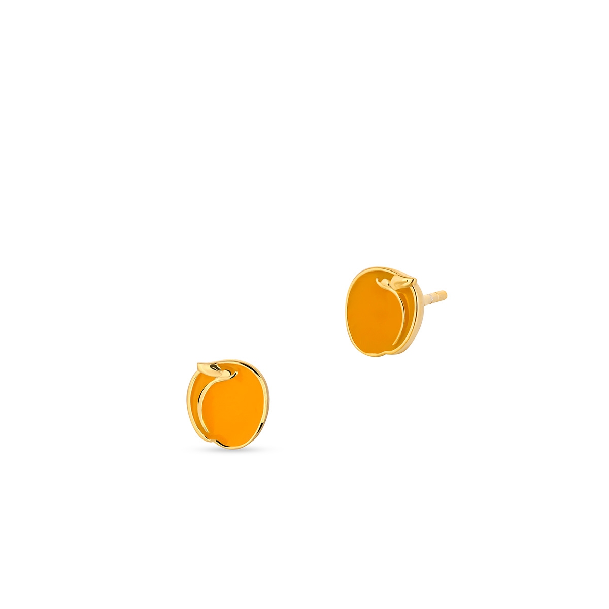 W.KRUK Kolczyki srebrne z motywem moreli