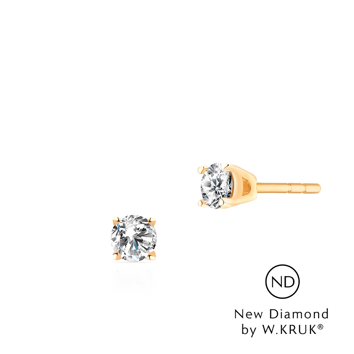 W.KRUK Kolczyki złote Doskonały