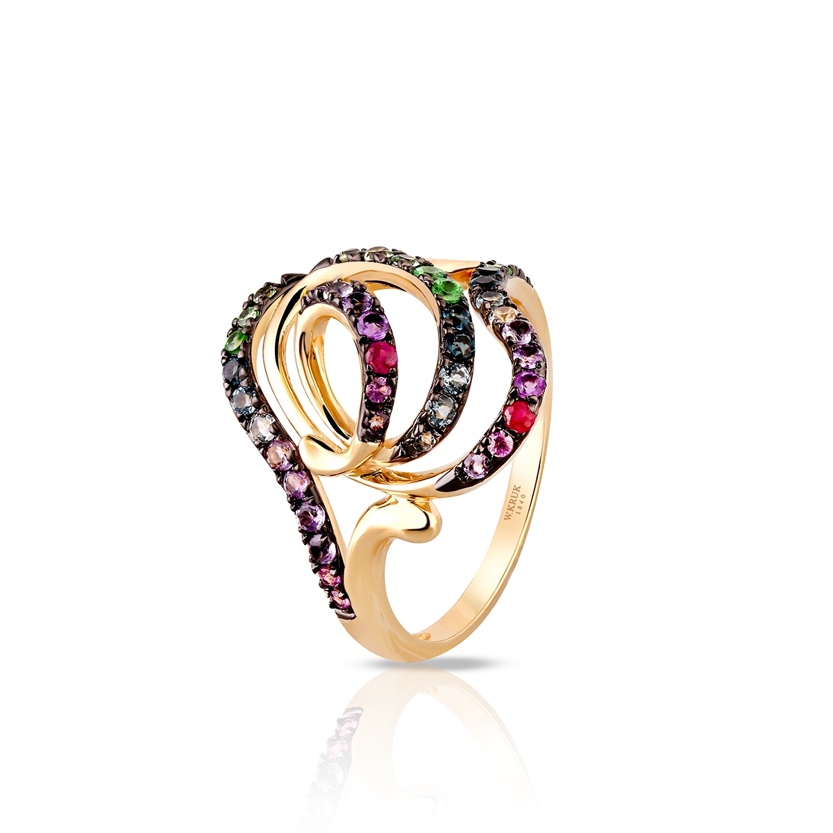 W.KRUK Pierścionek złoty Preludium Paradise Birds