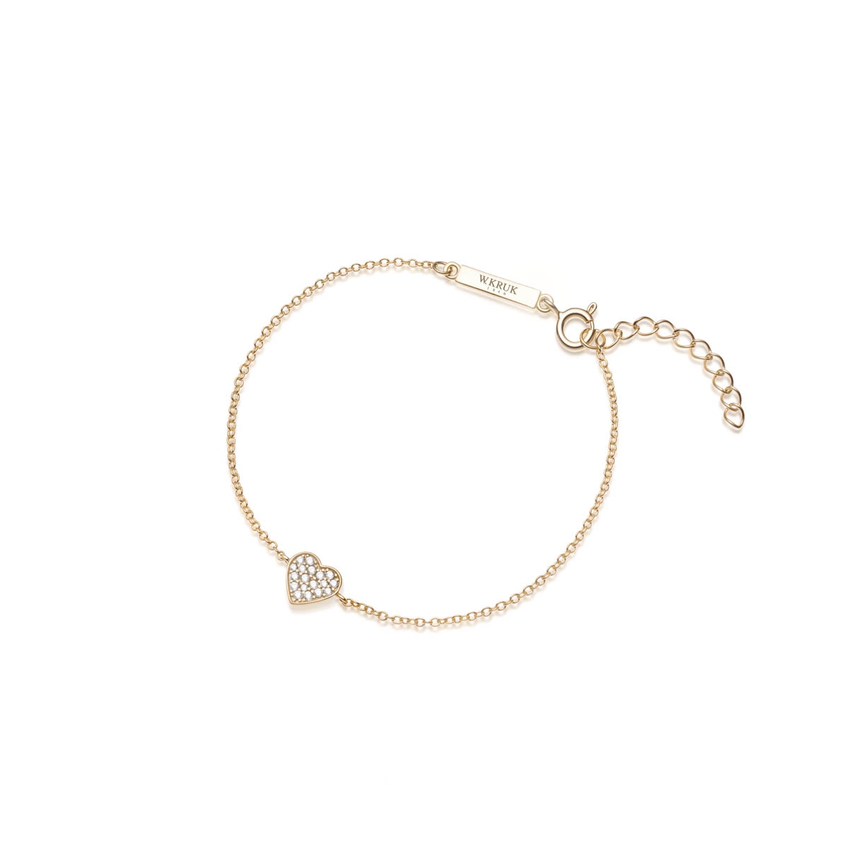 W.KRUK Bransoletka srebrna pozłacana W.KRUK